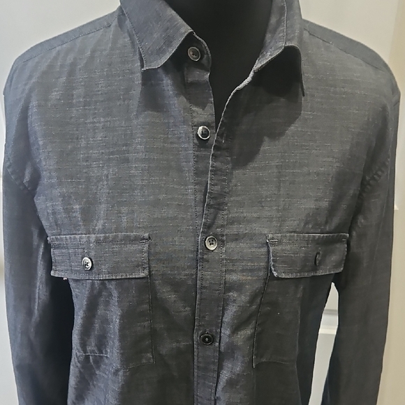 Calvin Klein Collection Charcoal Button-Down Shirt - Picture 3 of 8